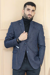 Classic Rich Premium Wool Blend Mens Casual Blazer