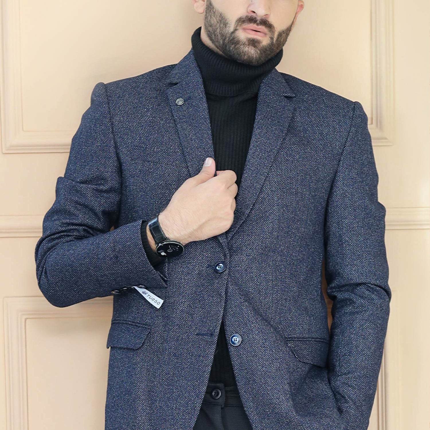 Classic Rich Premium Wool Blend Mens Casual Blazer