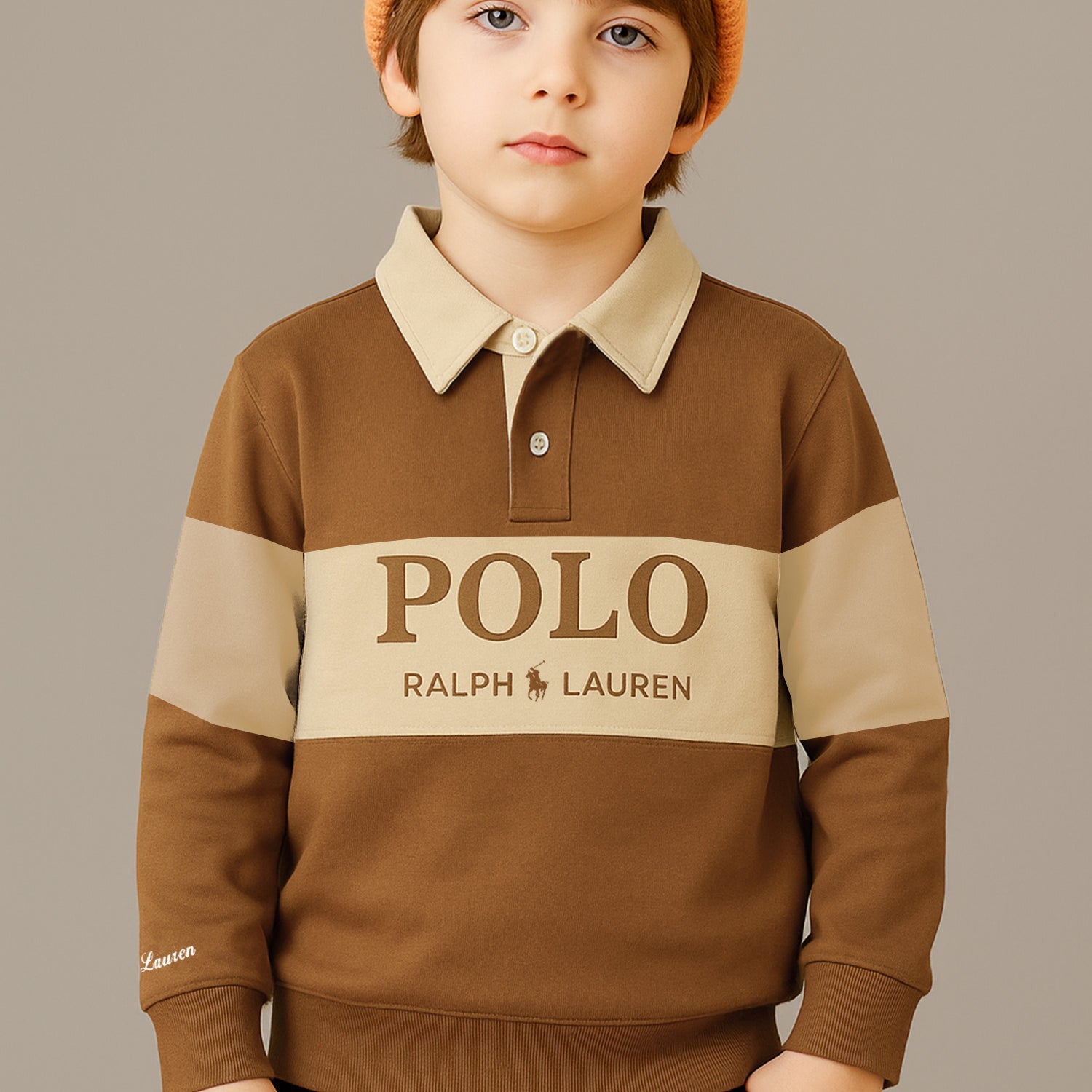 Rph Lren Classic Signature Typography Unisex Kids SweatShirt