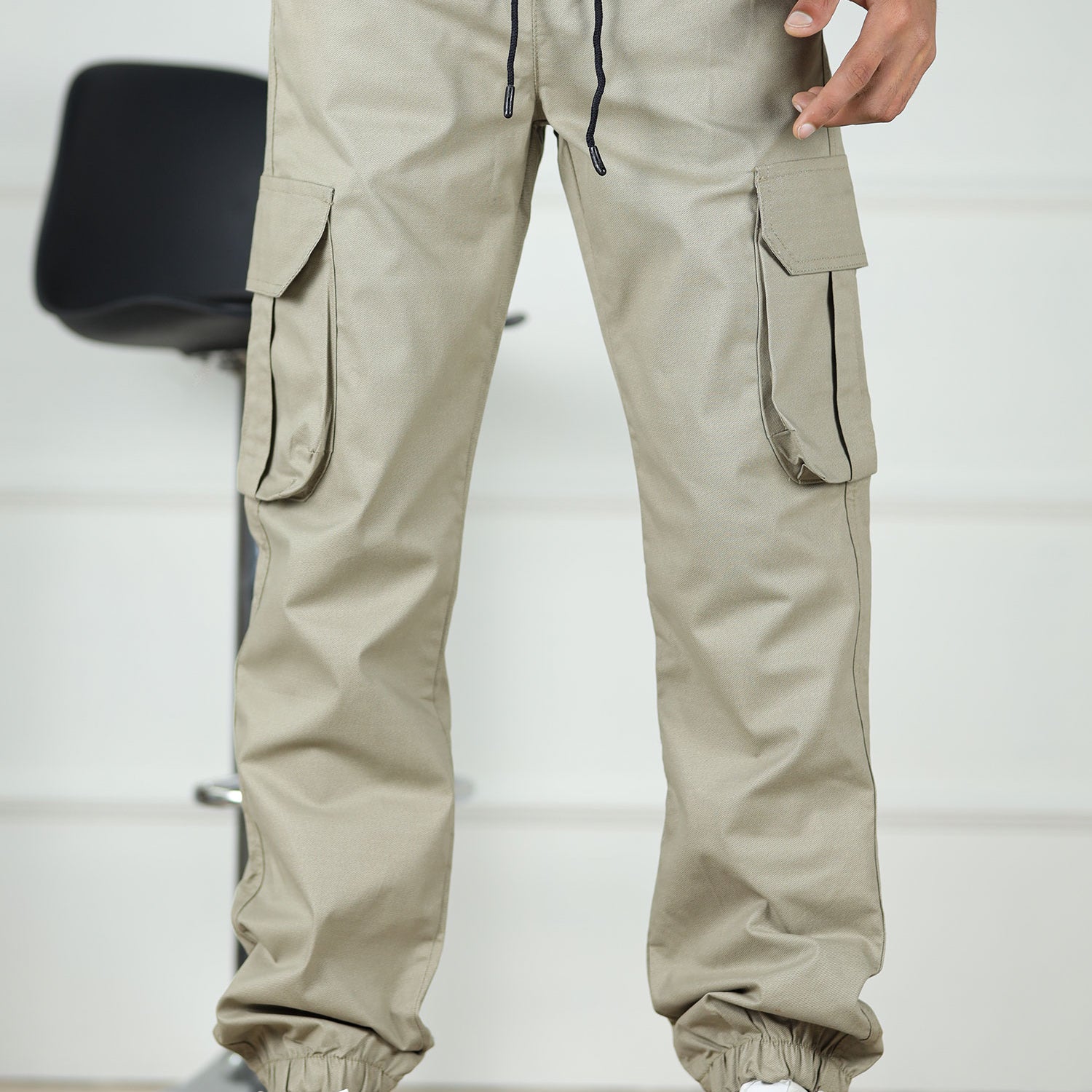 Turbo DrawString Pockets Cotton Loose Bottom Trouser