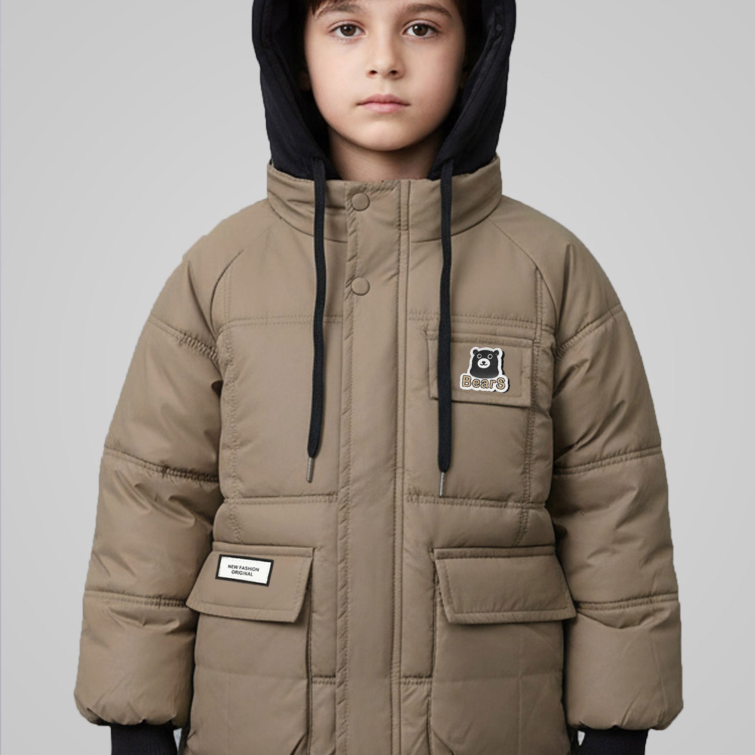 Warm Provider Winter Hooded Boys Kids Puffer Jacket