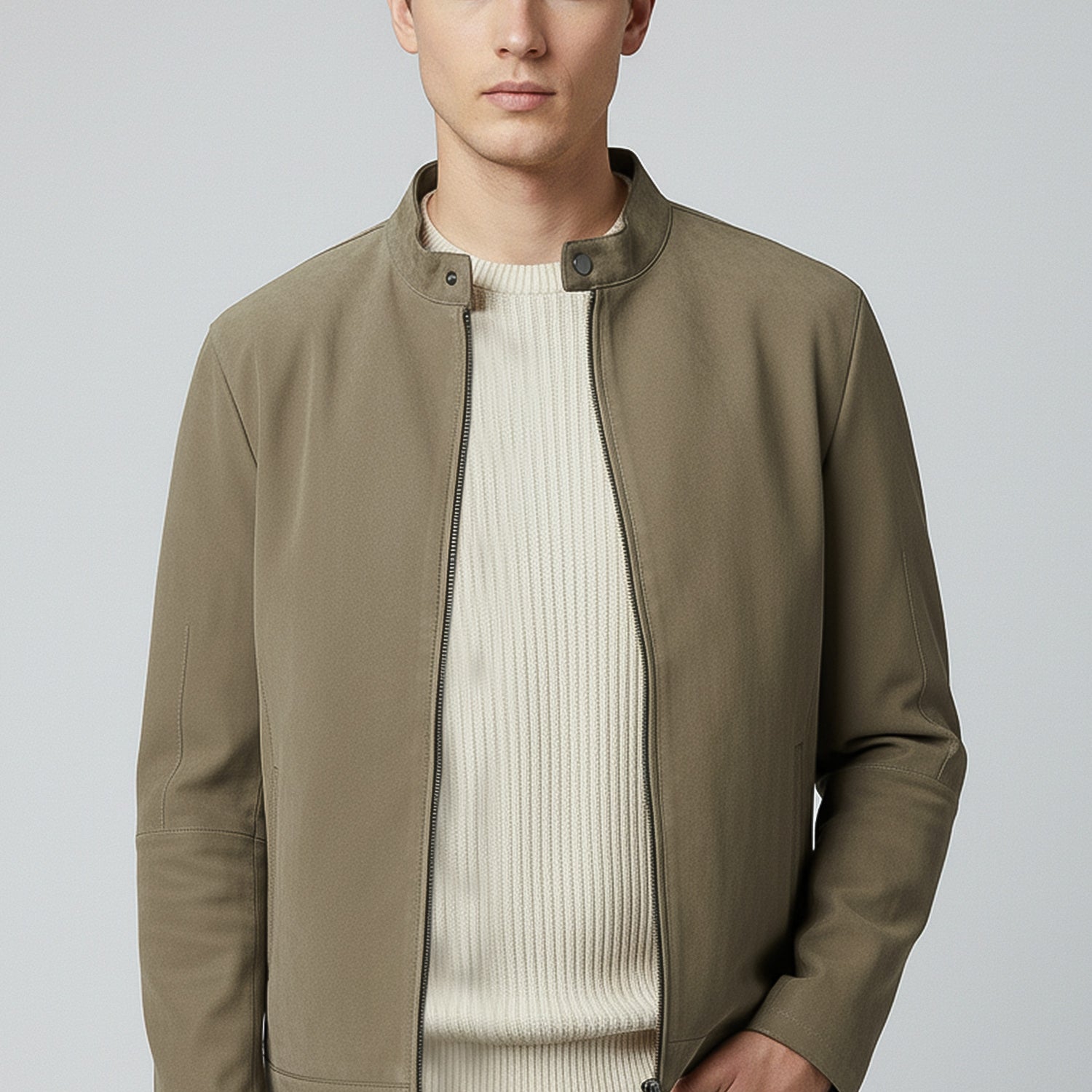 Water Resistance Imported Suede Leather Jacket