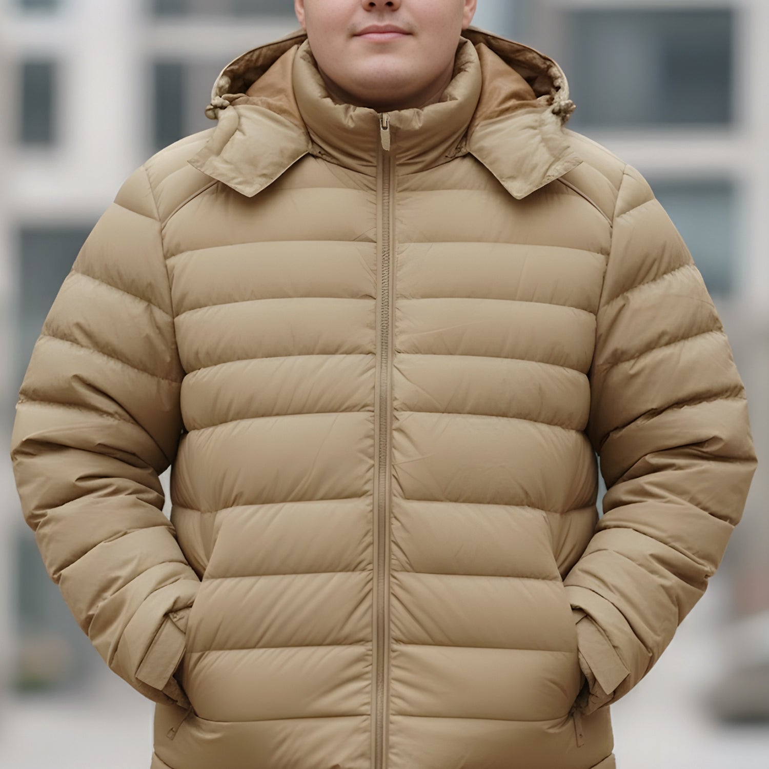 Hoodie With String Regulation Quilted Imported Puffer Jacket