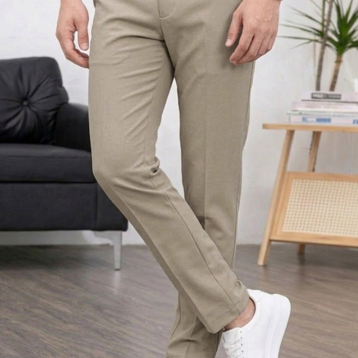 Regular & Tailored Formal Slim Fit Cotton Pant
