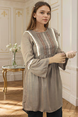 Embroidered Design Floral Motif Turkish Imported Top