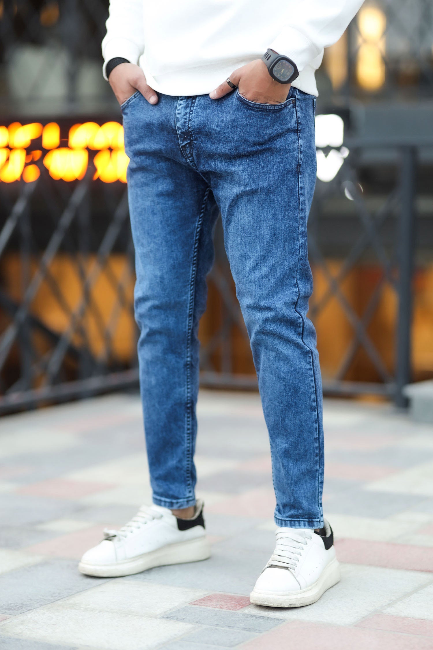 HOT Skinny Jeans Ankle Length Jeans Boy Fit Jeans Men Ankle