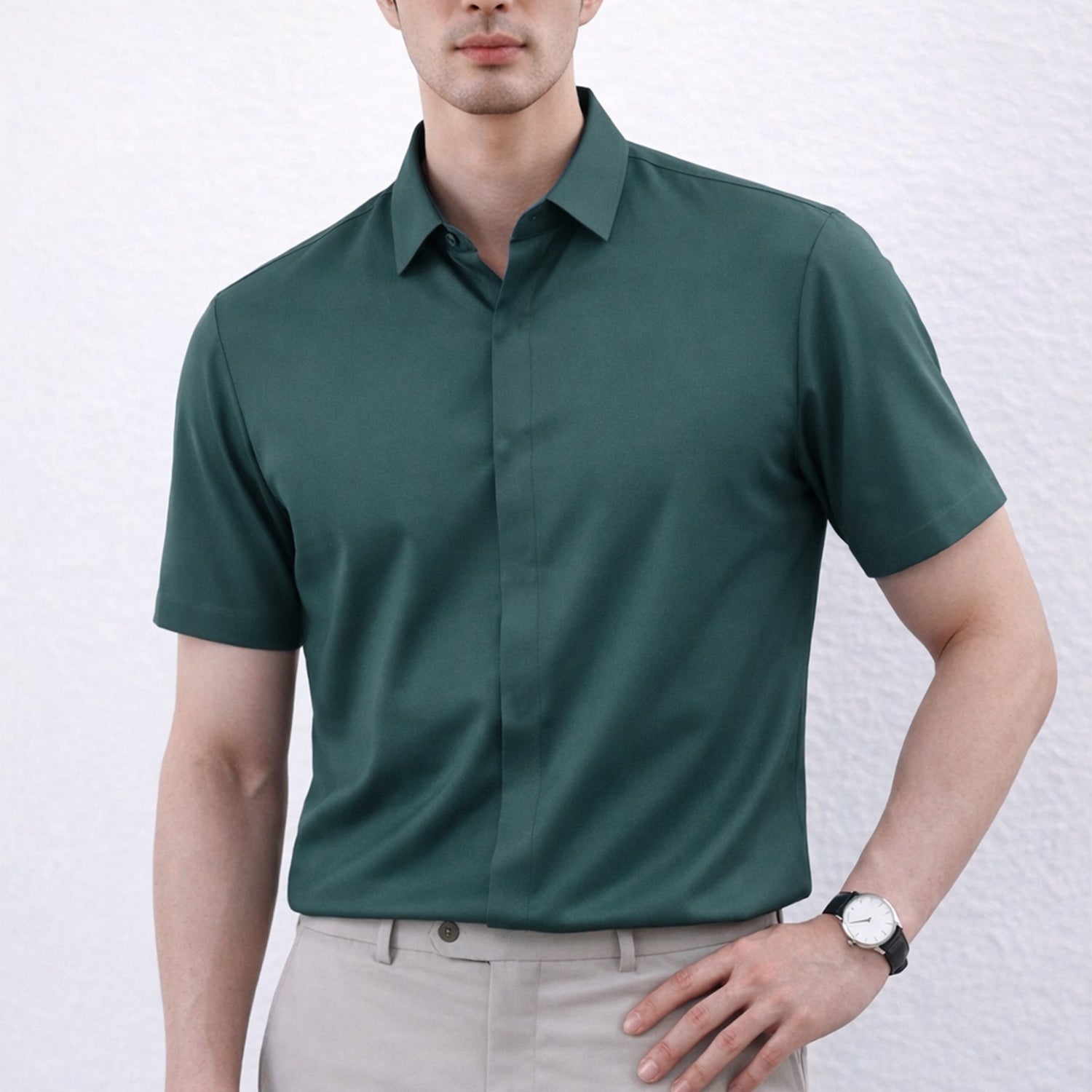 Turbo Regular Fit Seamless Silk Casual Shirt*
