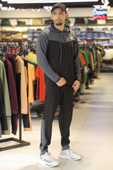 Nke V Diagonal Pattern Mock Neck Tracksuit