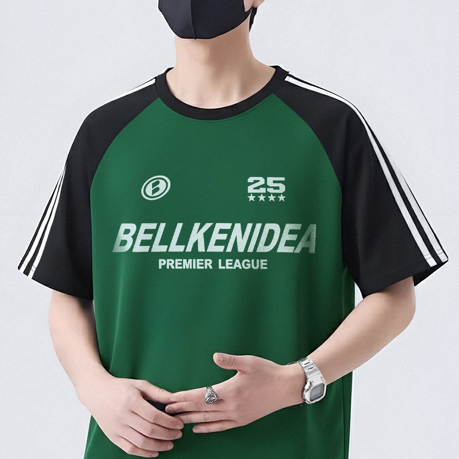 Stripe Style Premier League Round Neck T-shirt*