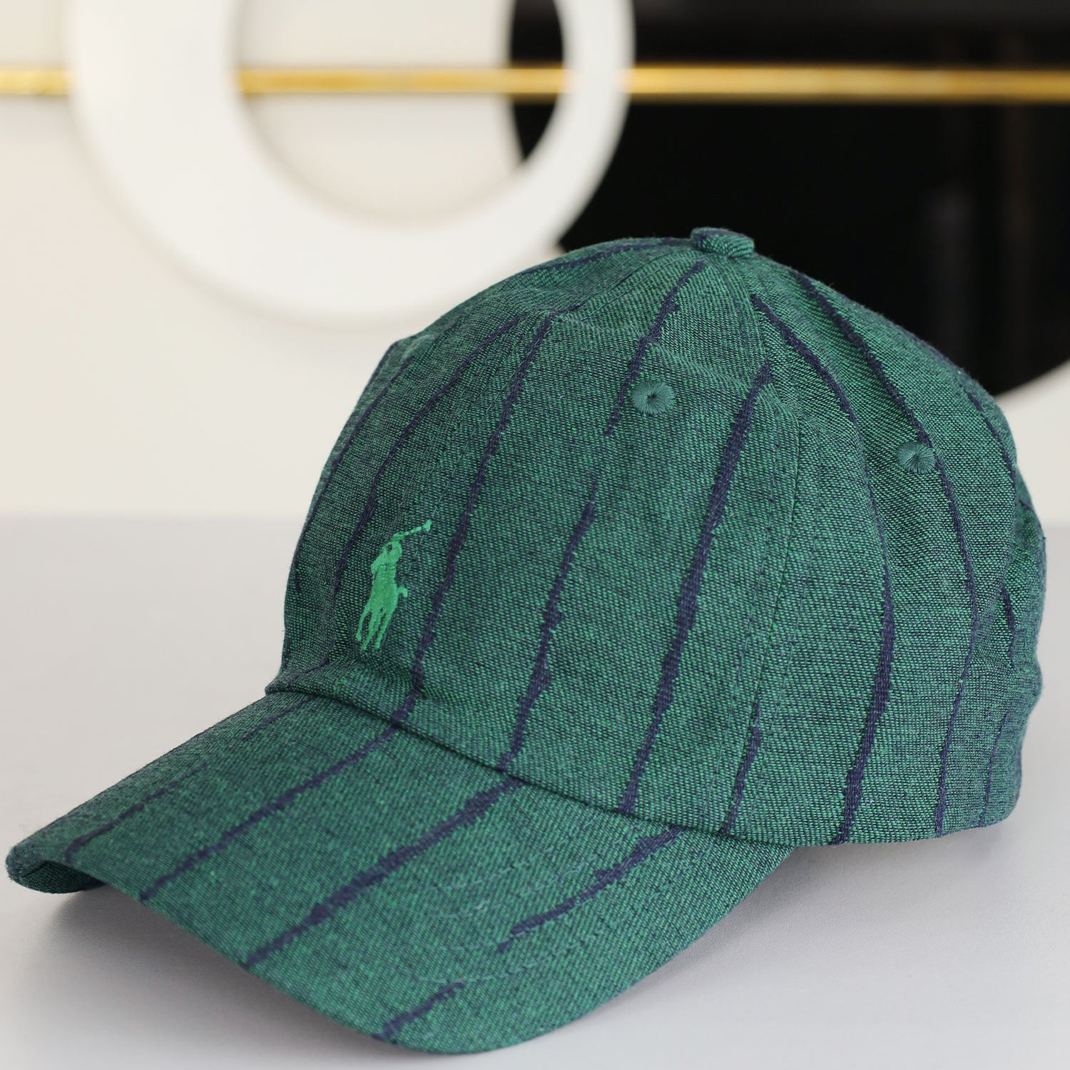 Rph Lren Polo Striped Oxford Imp Shamery Cotton Cap