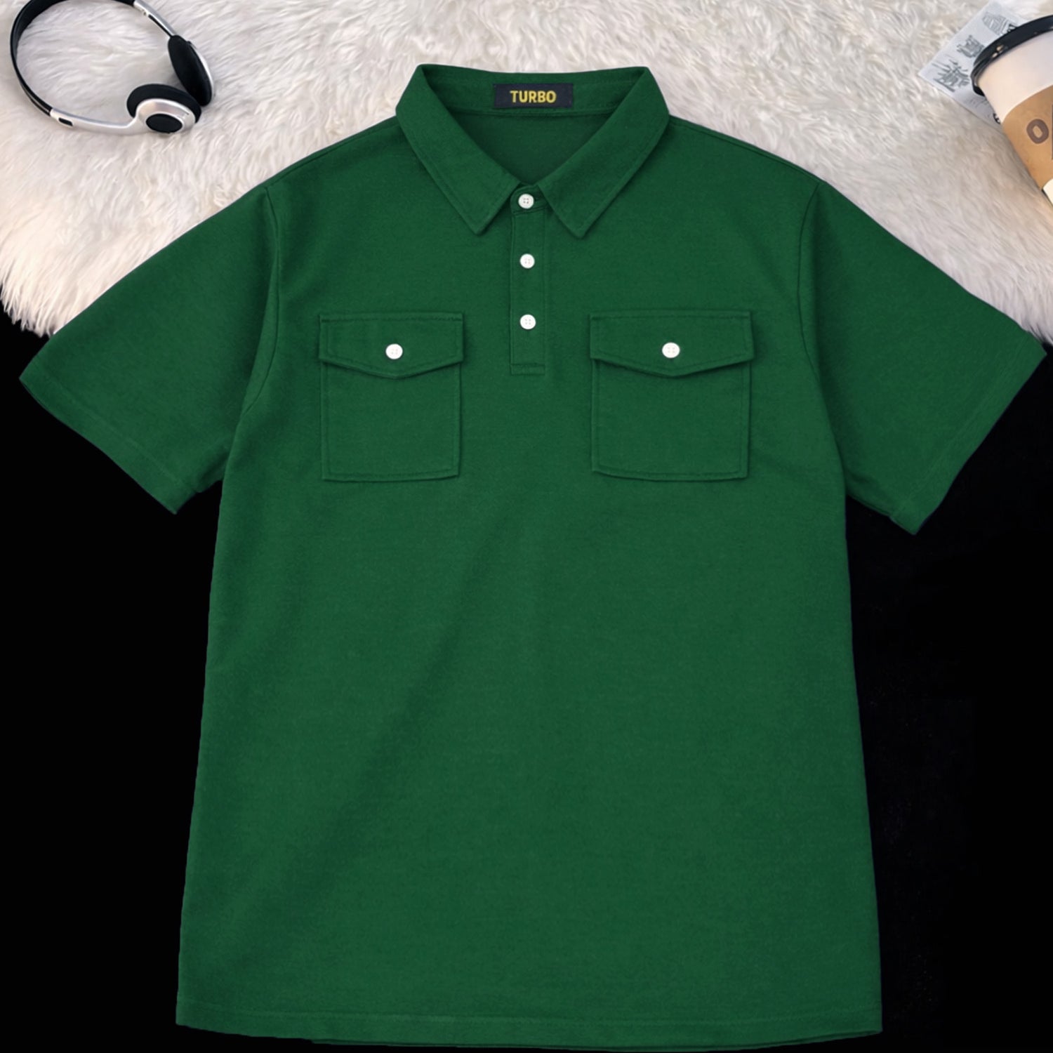 Turbo Classic Button Placket Men's Polo Shirt
