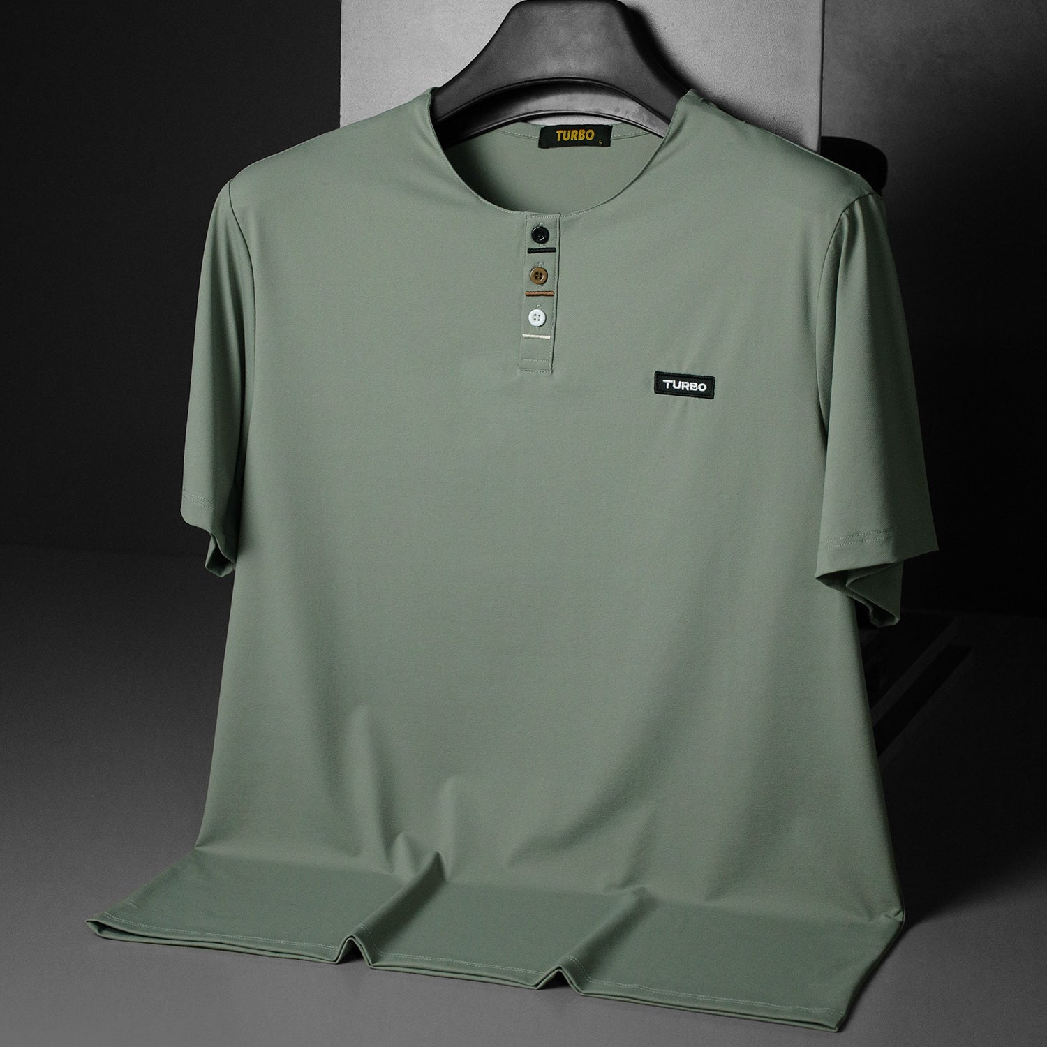 Turbo Henley Neckline Men's Tee