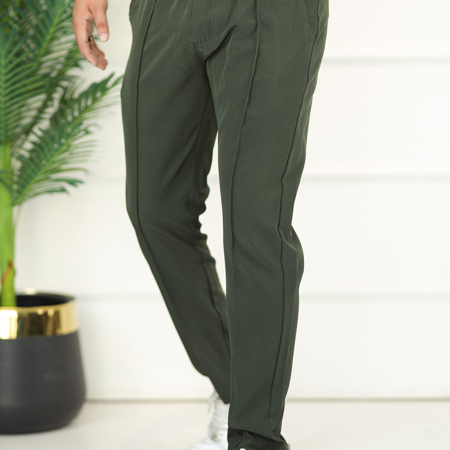 Turbo Micron Swift-Line Panel Trouser In Olive Green