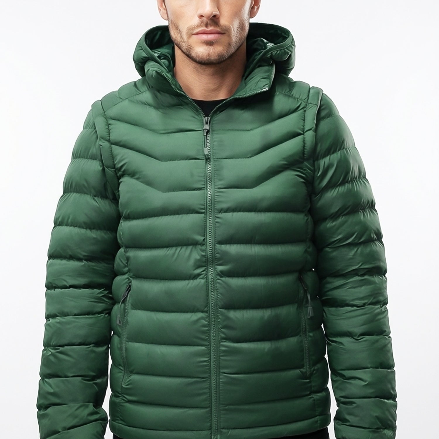 Men's Removable Arm Imported Puffer Jacket