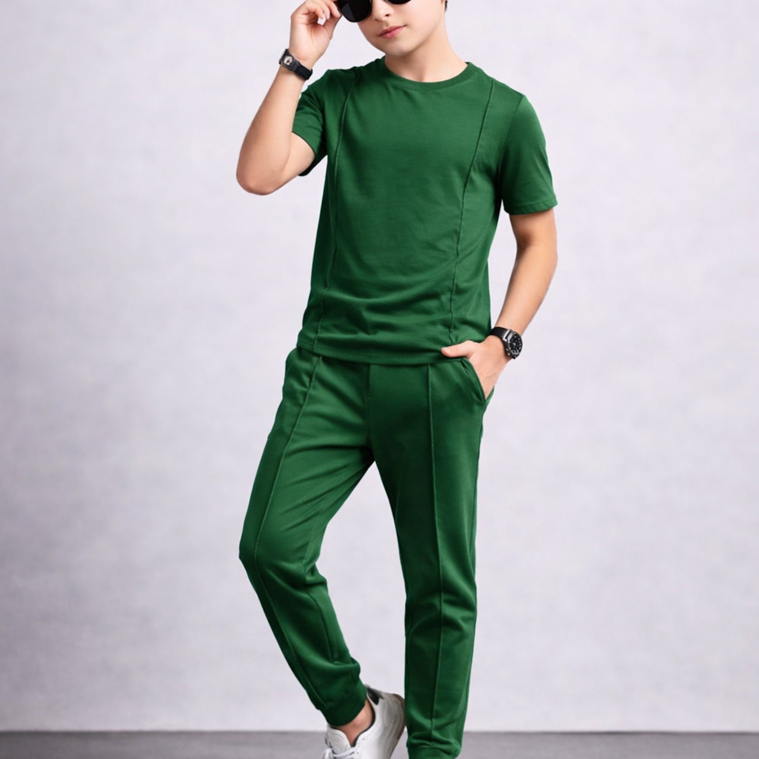 Turbo Front Line Younger Kids Tracksuit In Green