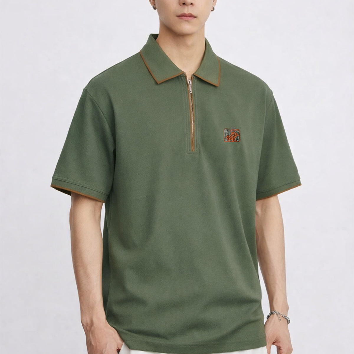 Turbo Quality Club Zipper Men's Polo Shirt