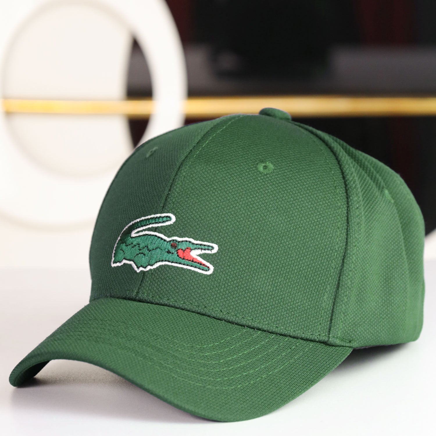 Lcste Crocdile Badge Imp Polyester Cap