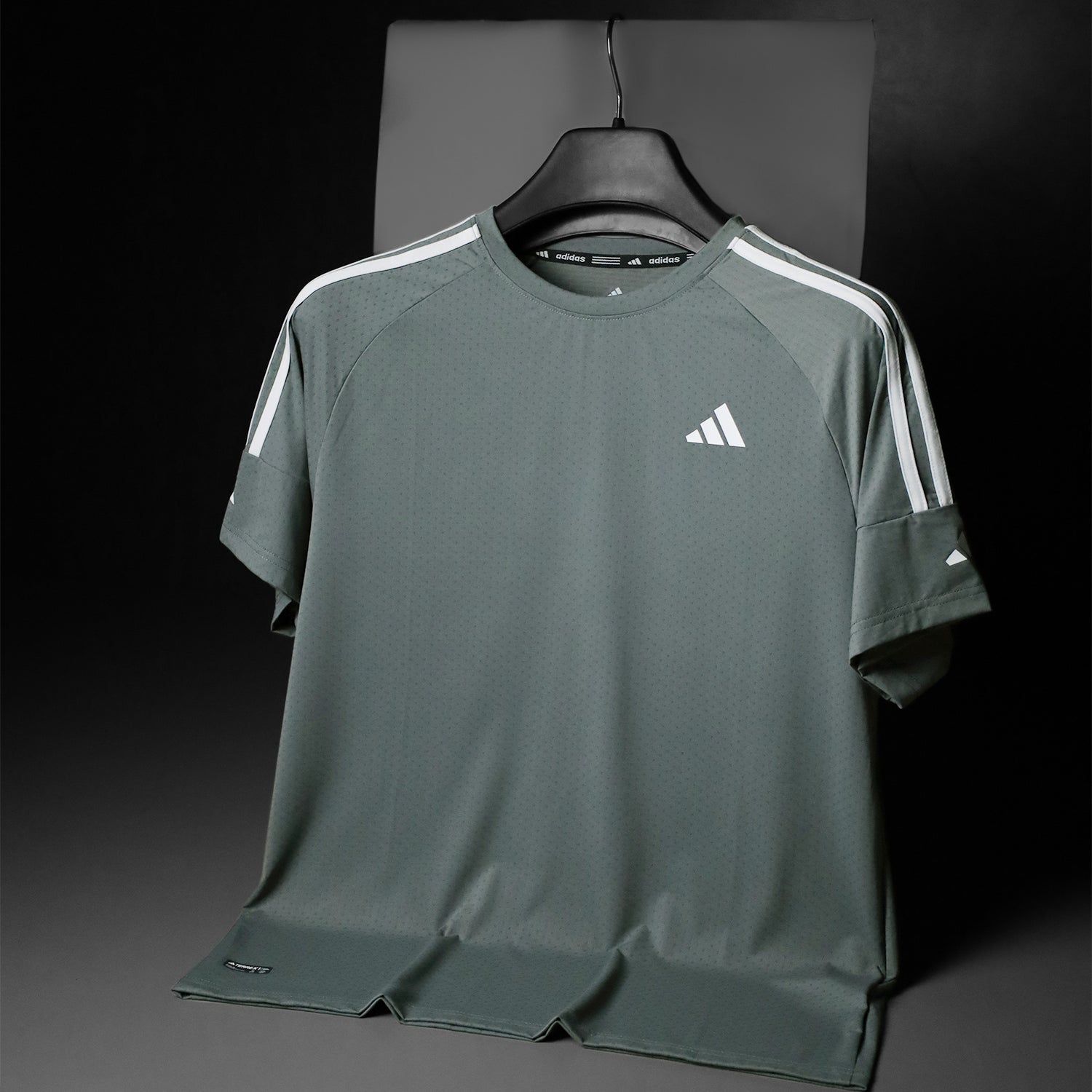 Adds Shoulders 3 Stripe Style Imp Dry-Fit Tee