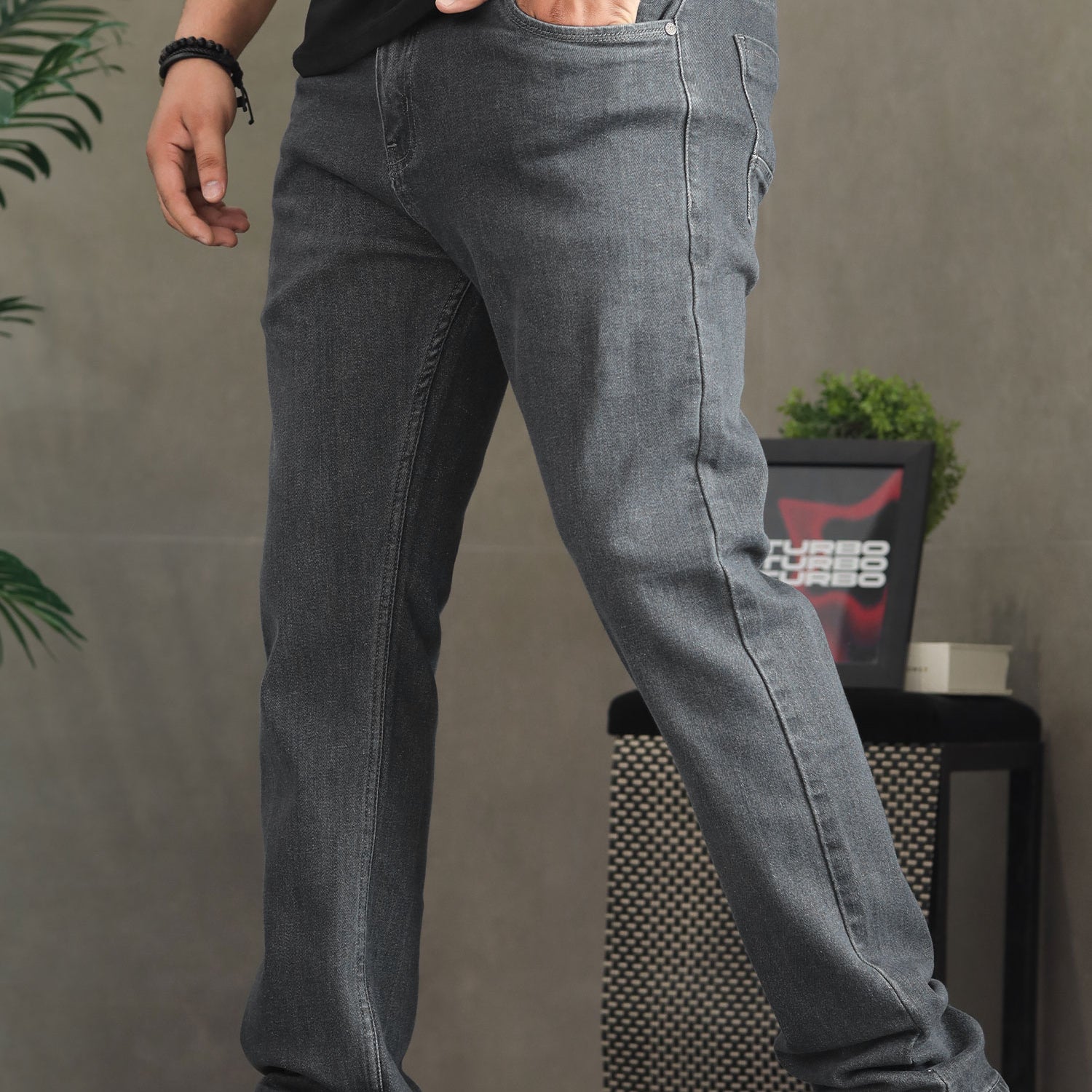 Turbo Bootcut Slim Fit Denim Jeans