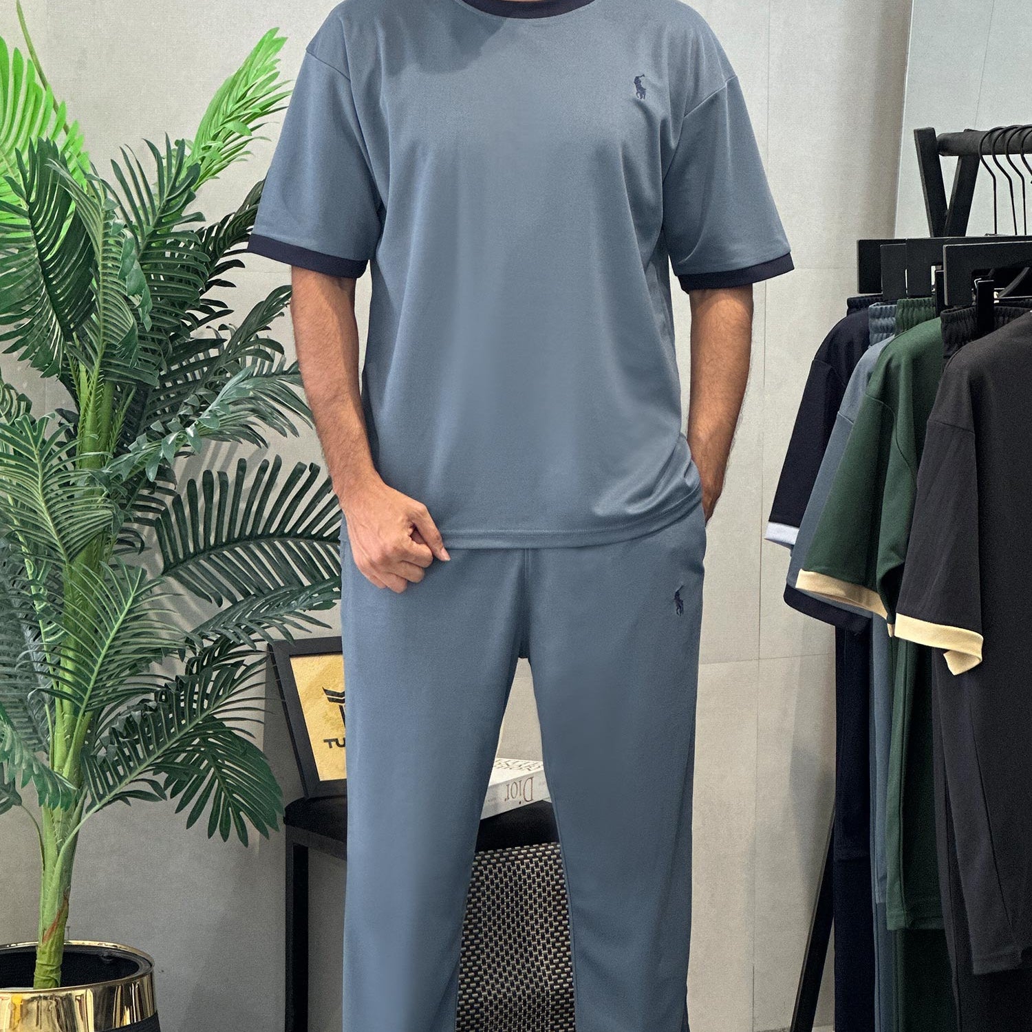 Plo Contrast Trim Men's Co-Ord Set
