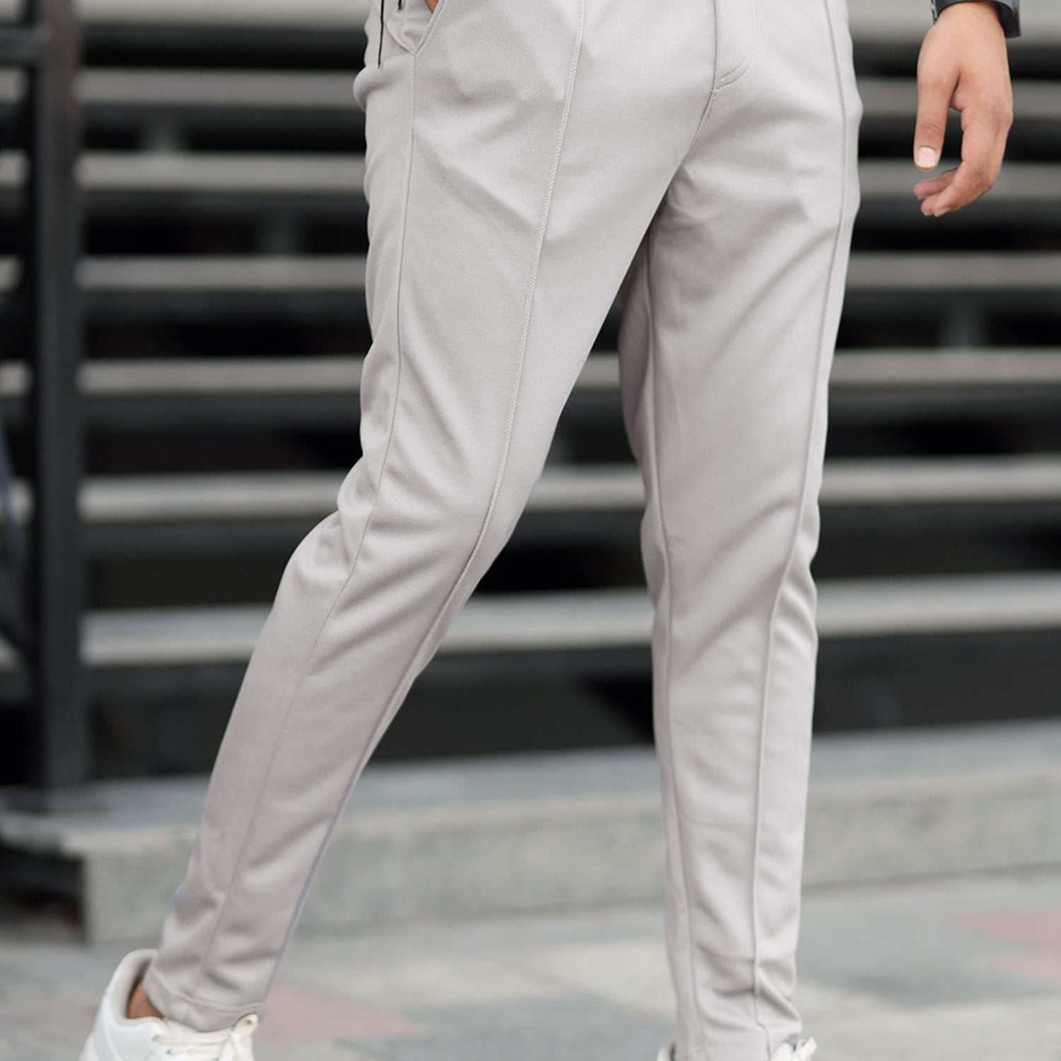 Turbo Fashion Smart Slim Fit Trouser In Grey