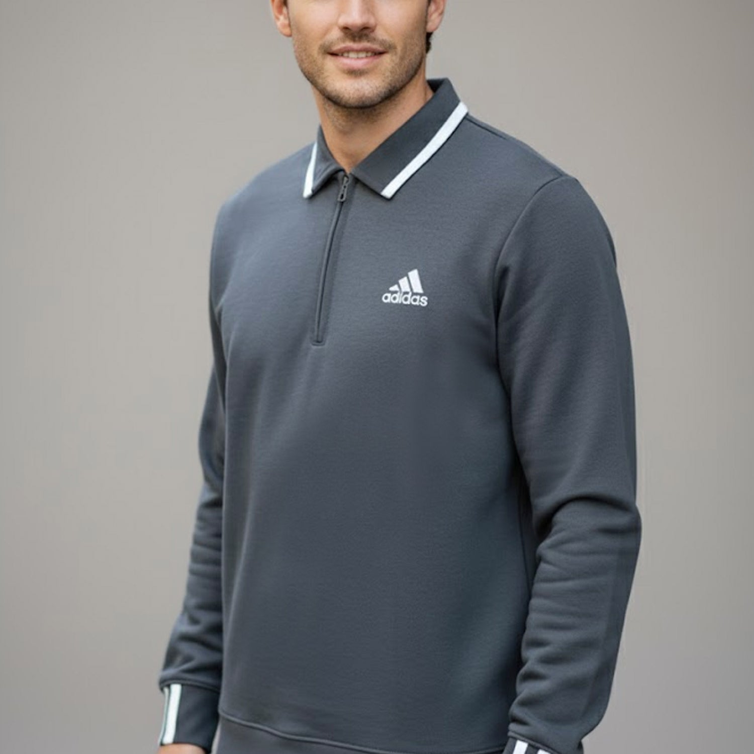 Adds Arm Rib Stripes Imported Men's Sweatshirt