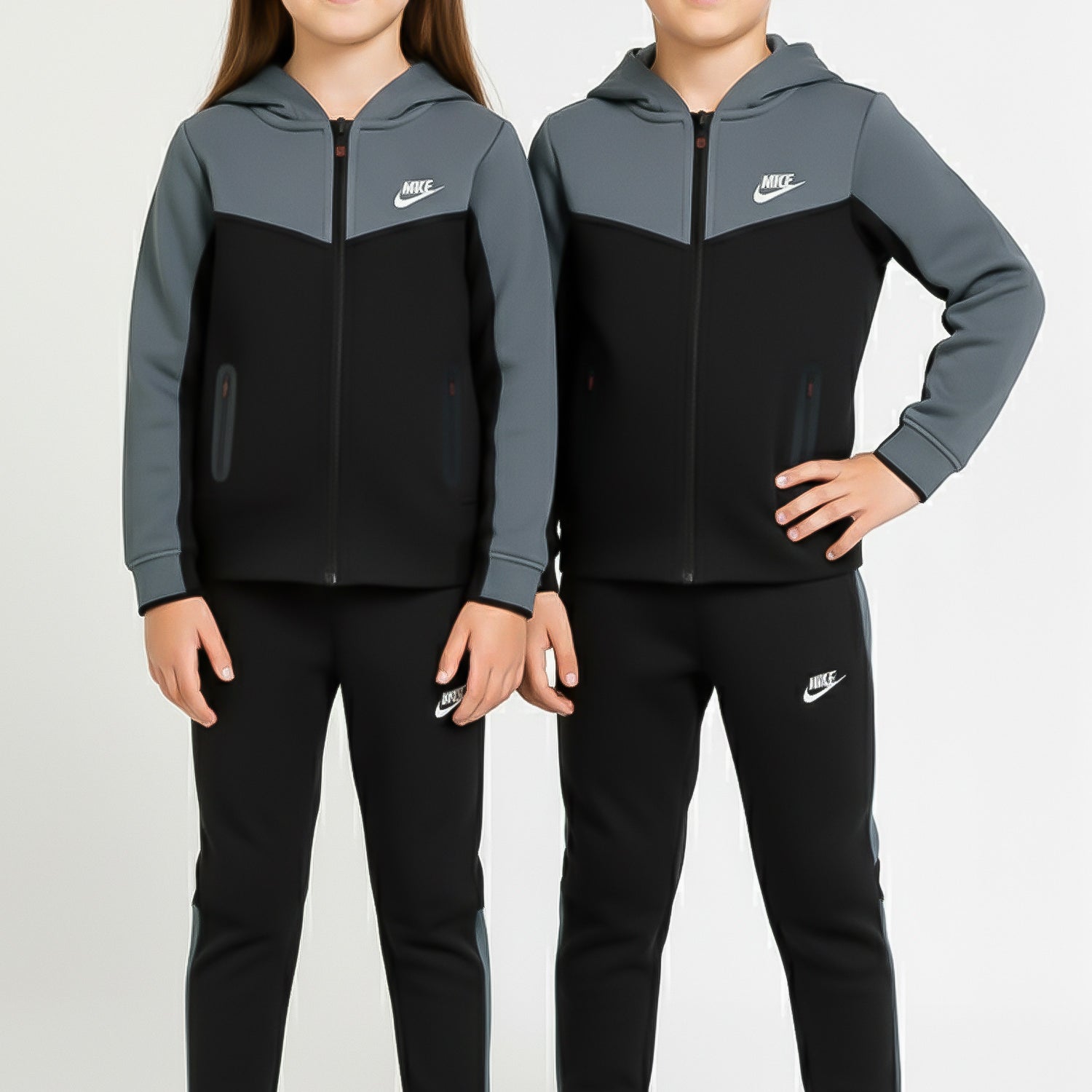Nke Sportswear Tech Full-Zip Unisex Younger Kids Tracksuit