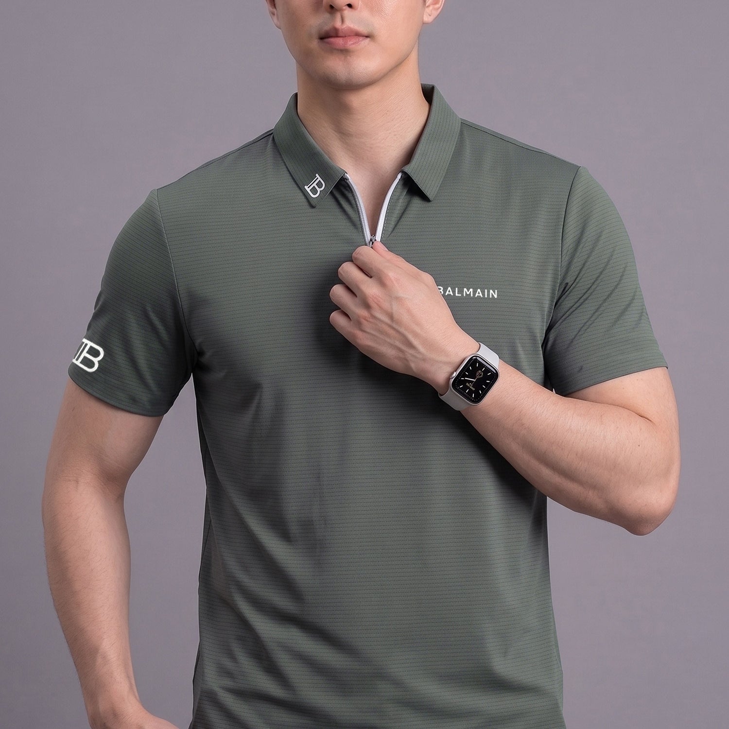 Blman Quarter-Zip Performance Imp Dry-Fit Polo