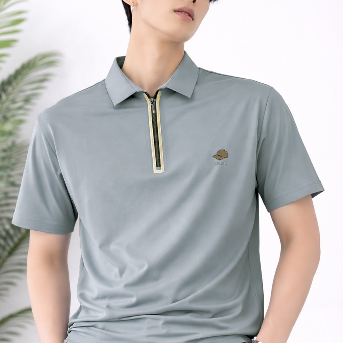 Turbo Embroidered Emblem Polo T-Shirt