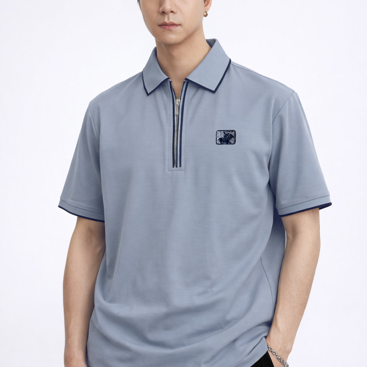 Turbo Quality Club Zipper Men's Polo Shirt
