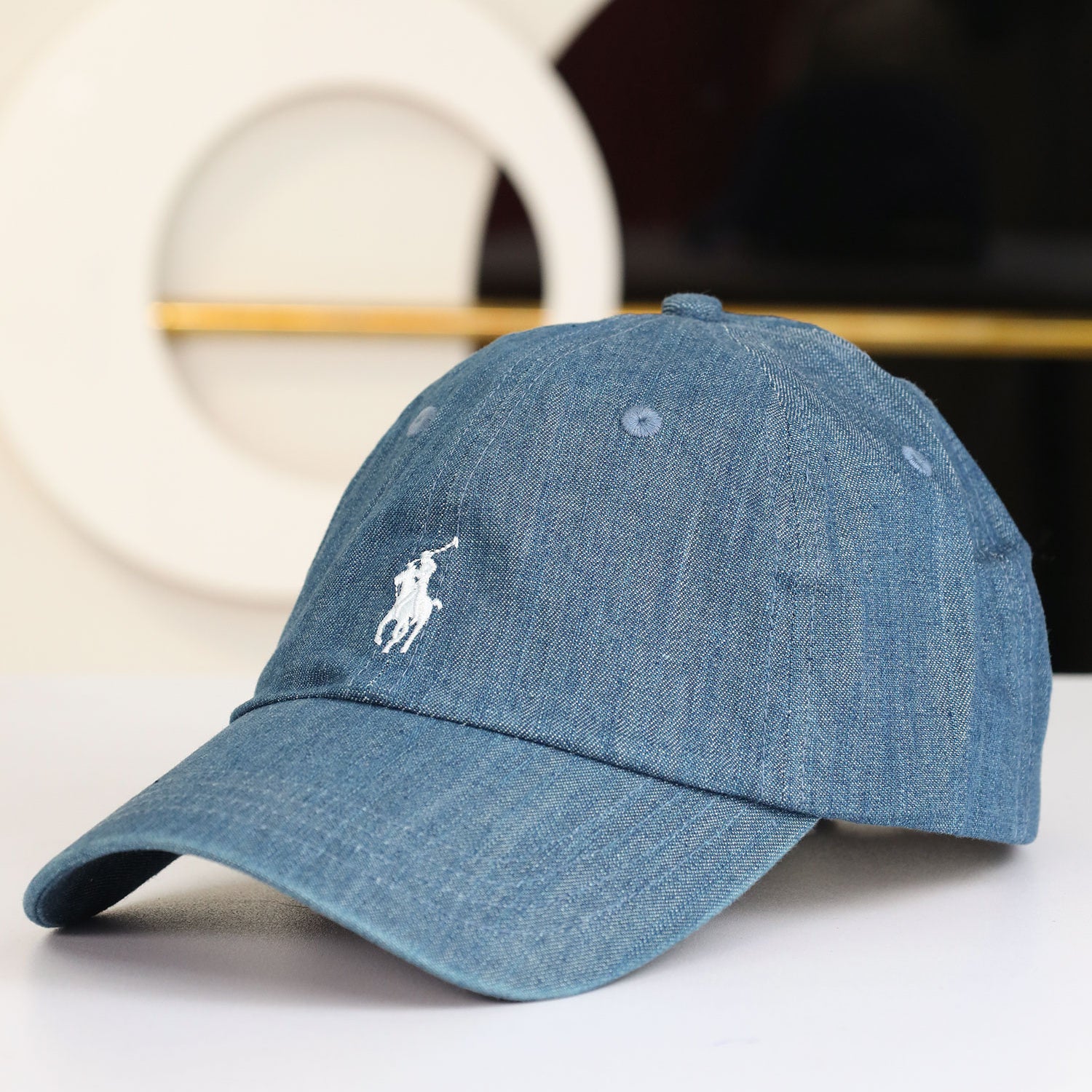 Rph Lren Polo Striped Oxford Imp Shamery Cotton Cap