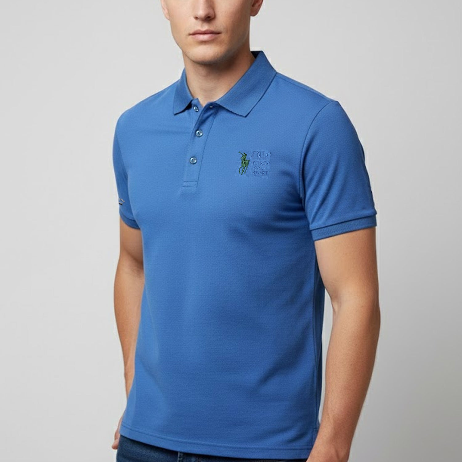 Turbo Polo Collar Tipping Men's Polo Shirt