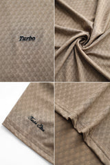 Turbo Diamond Motif Textured Crew Neck Tee