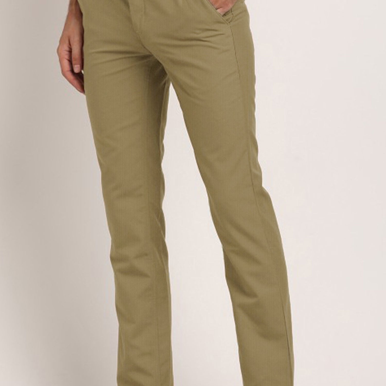 Turbo Urban Executive Slim Fit Cotton Pant In Light Camel