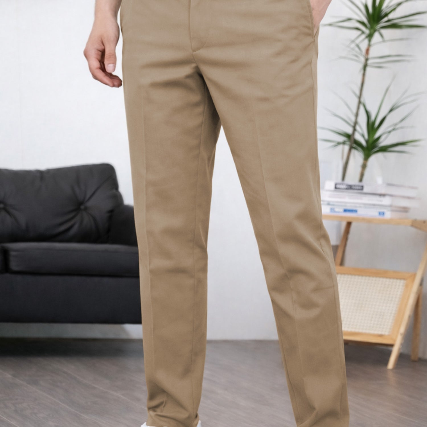 Regular & Tailored Formal Slim Fit Cotton Pant