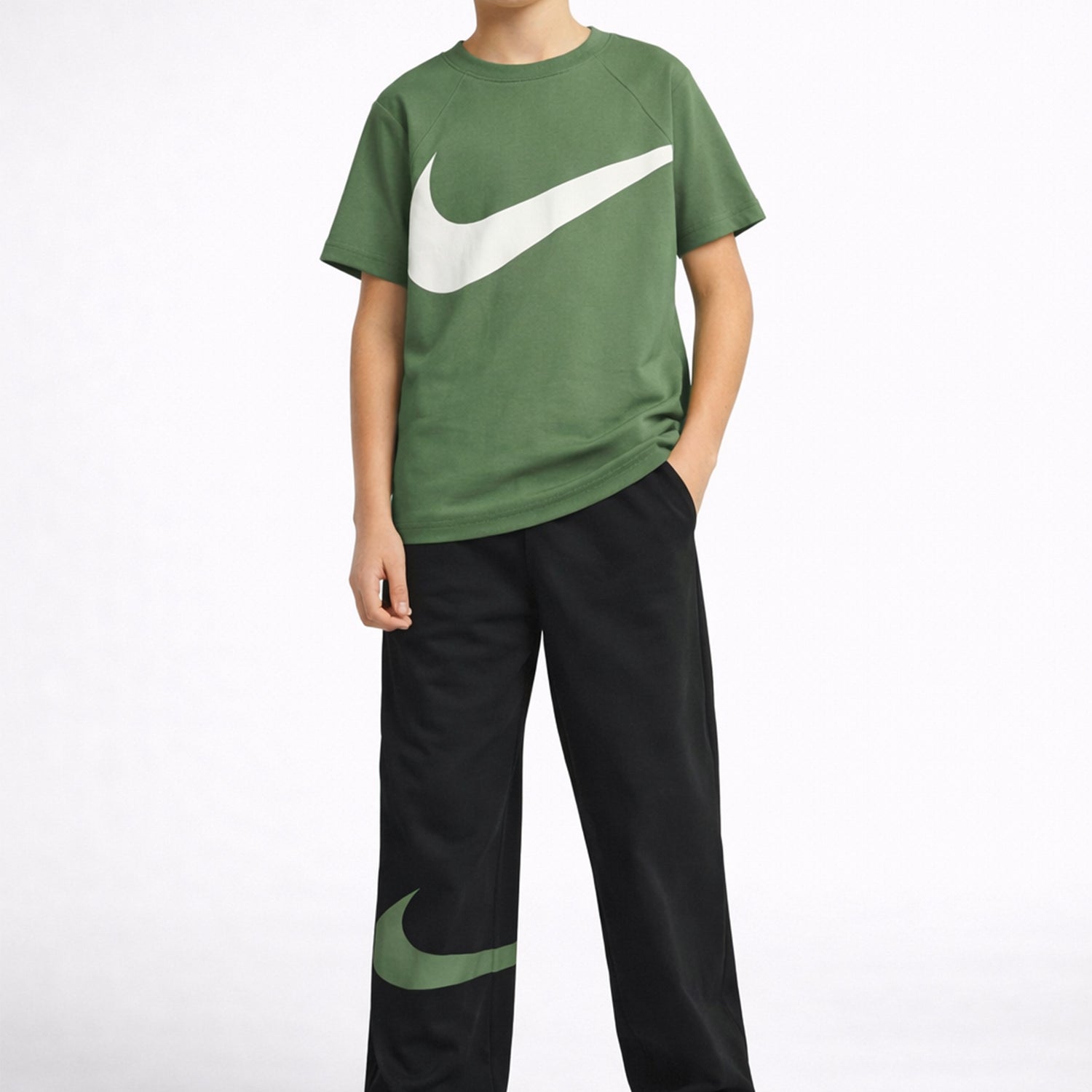 Nke Sport Core Younger Kids Tracksuit In Olive