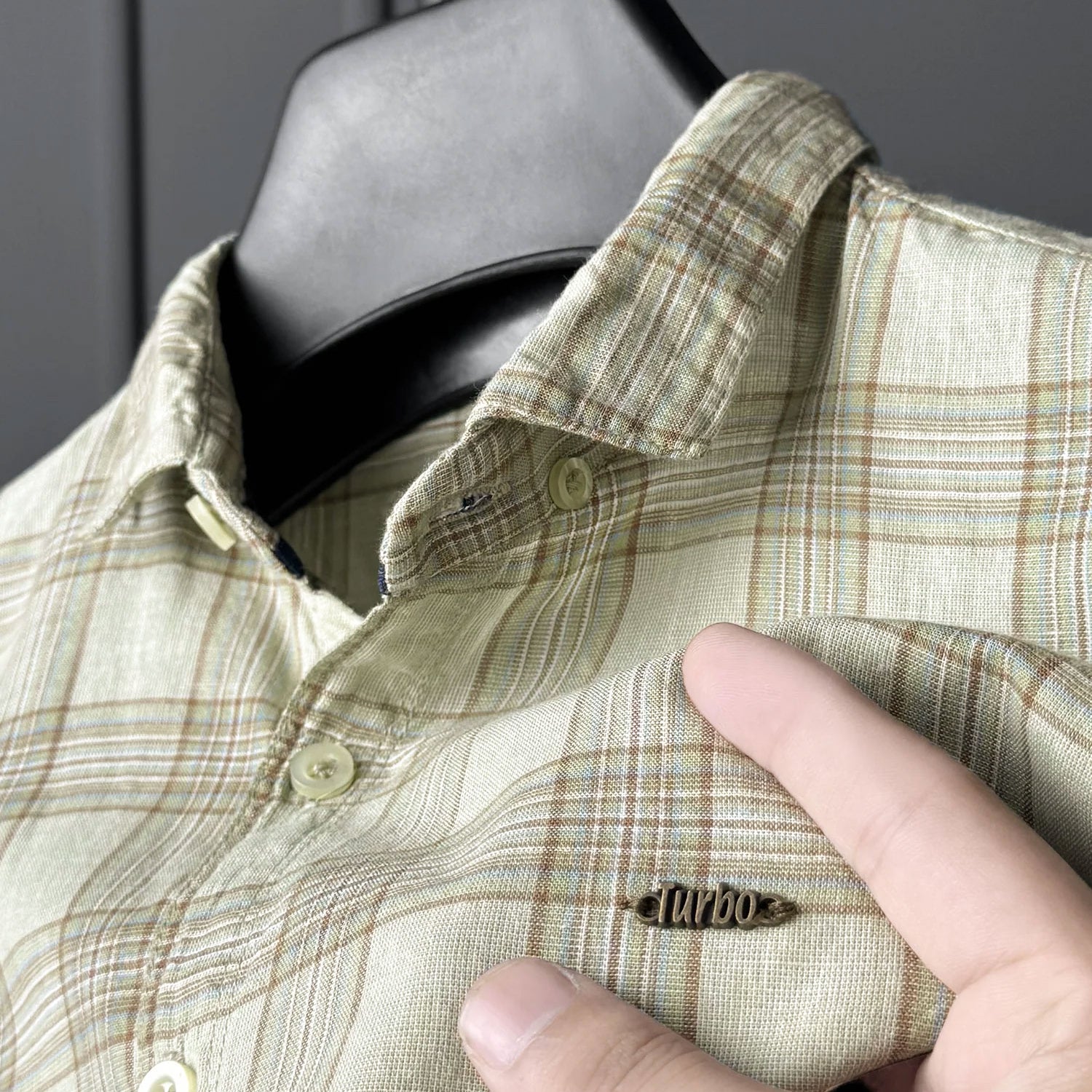 Turbo FearLess Checked Long Sleeve Cotton Casual Shirt