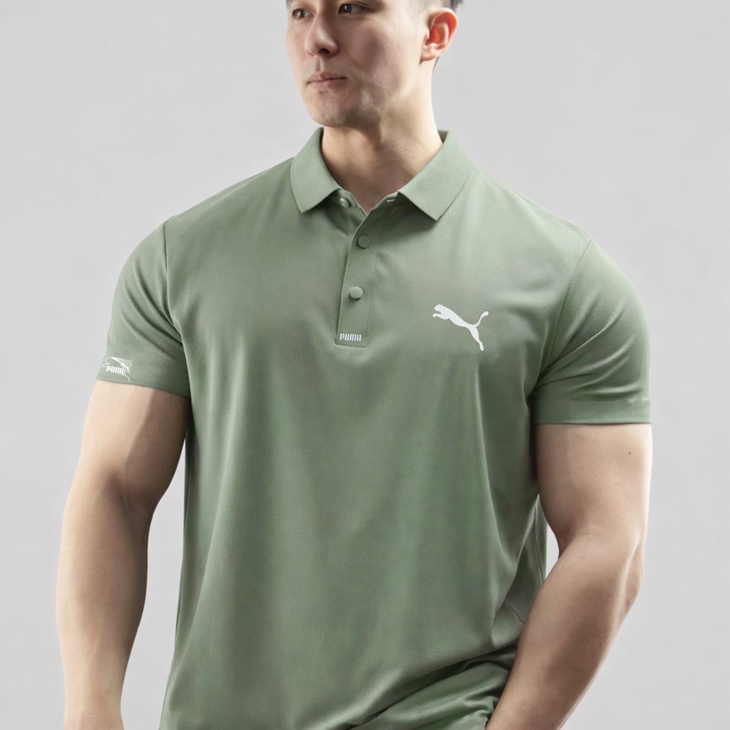 Pma Essential Printed Logo Men's Polo Shirt