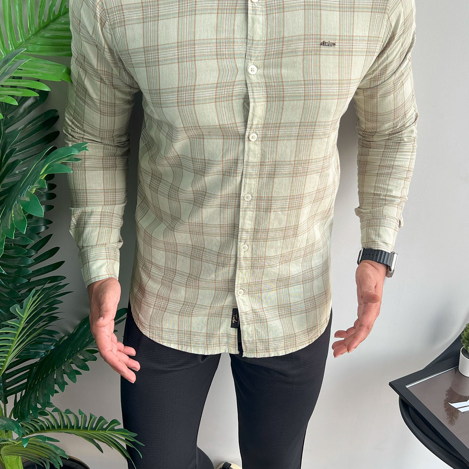 Turbo FearLess Checked Long Sleeve Cotton Casual Shirt