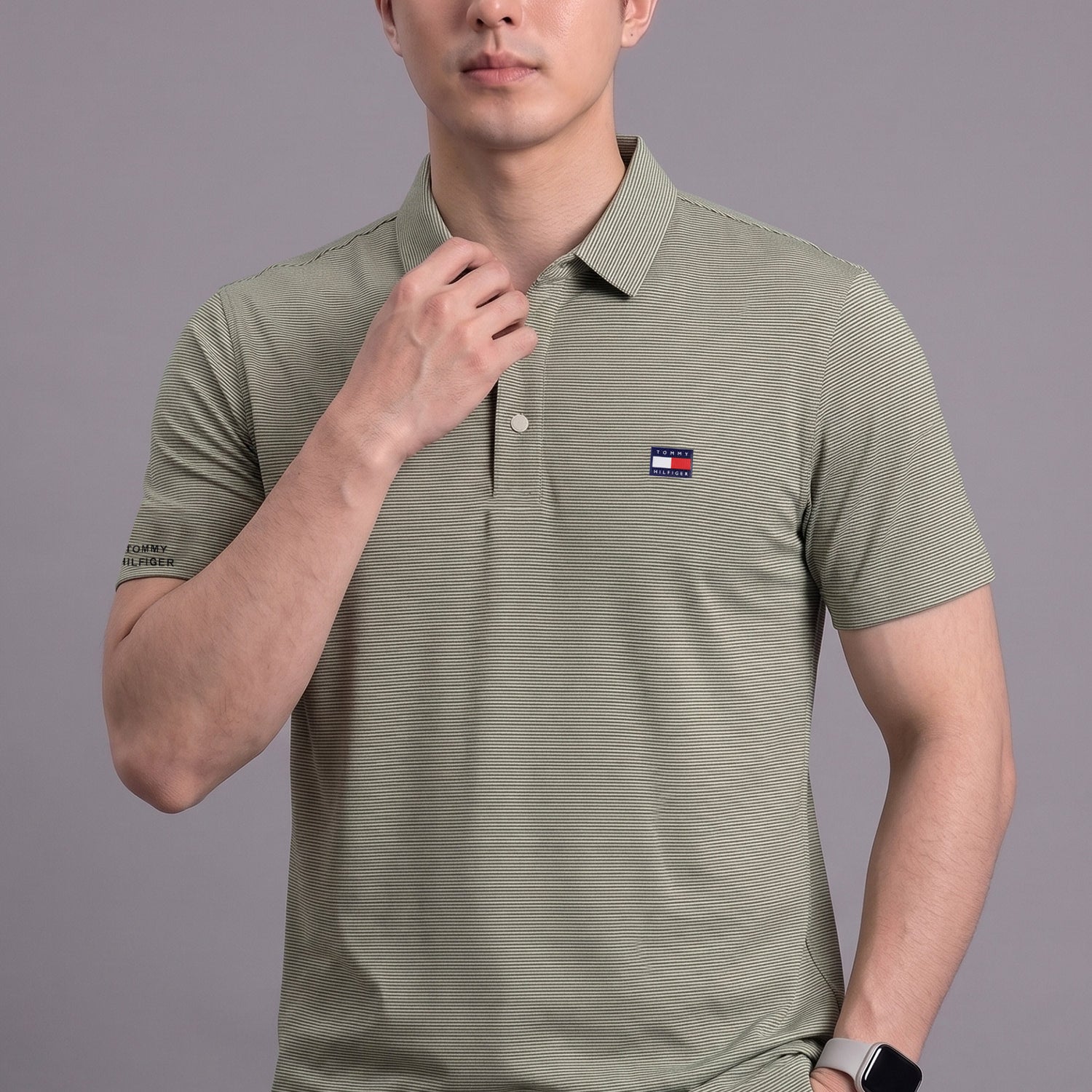 Tmy Modern Fit Performance Imp Dry-Fit Polo