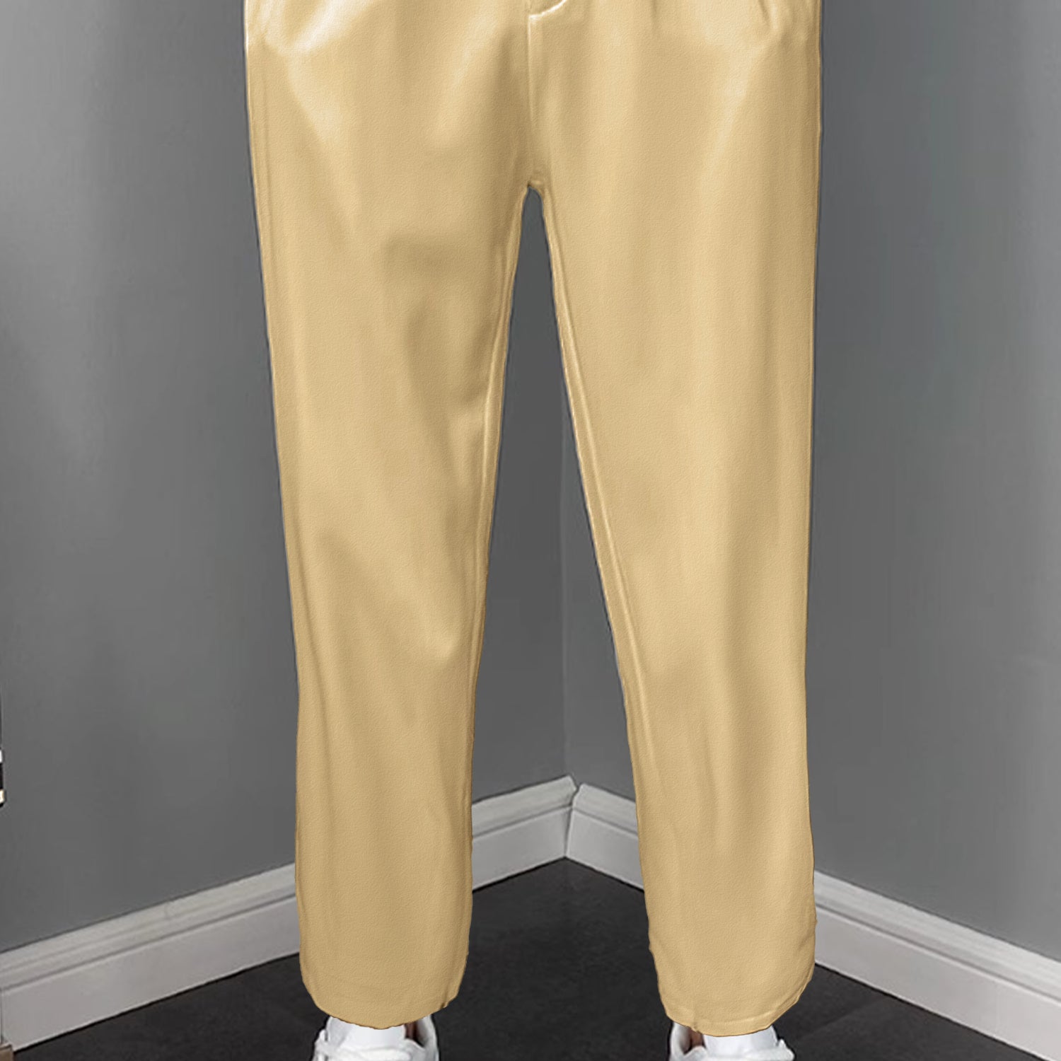 Turbo Elastic Classic Pleated Slimfit Trouser In Light Lemon