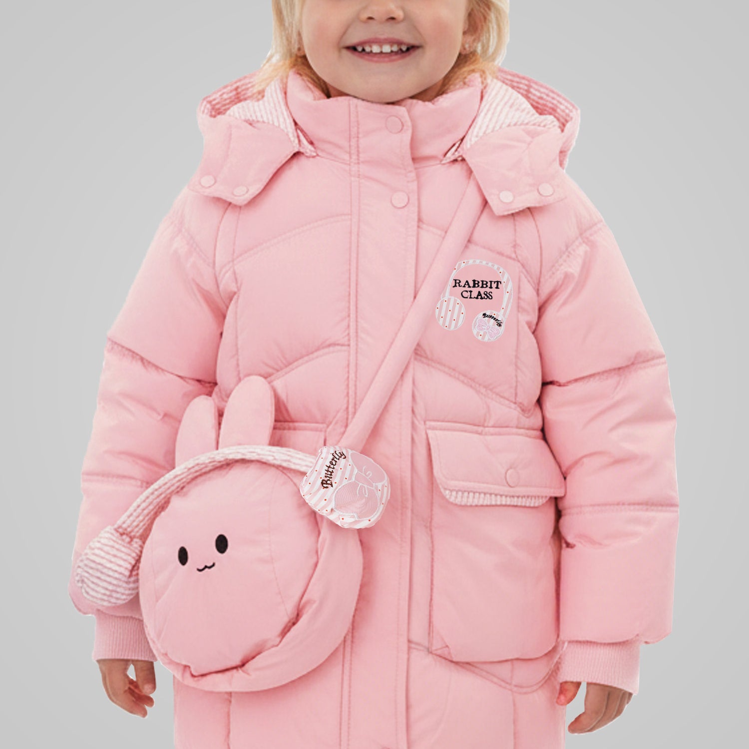 Premium Style Winter Hooded Girls Kids Puffer Jacket