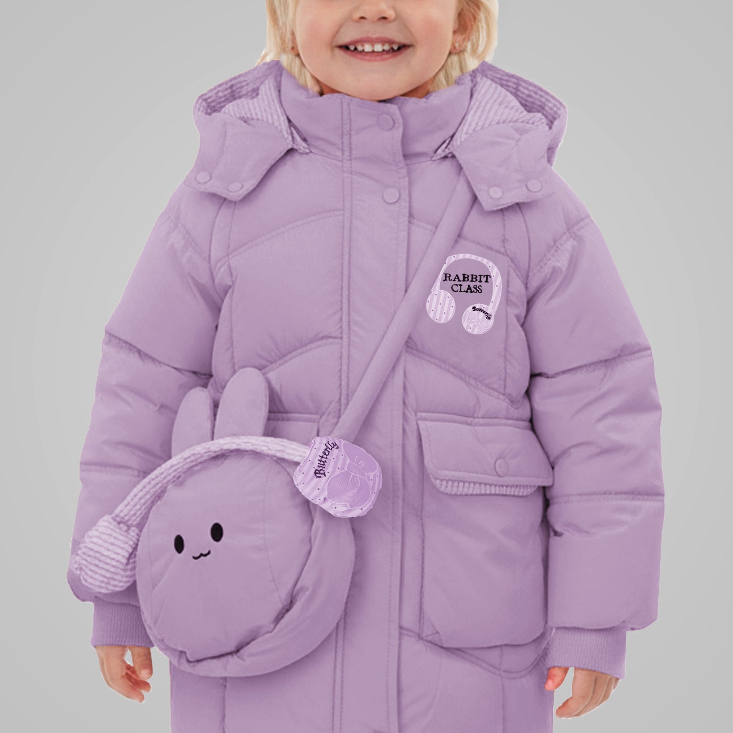 Premium Style Winter Hooded Girls Kids Puffer Jacket