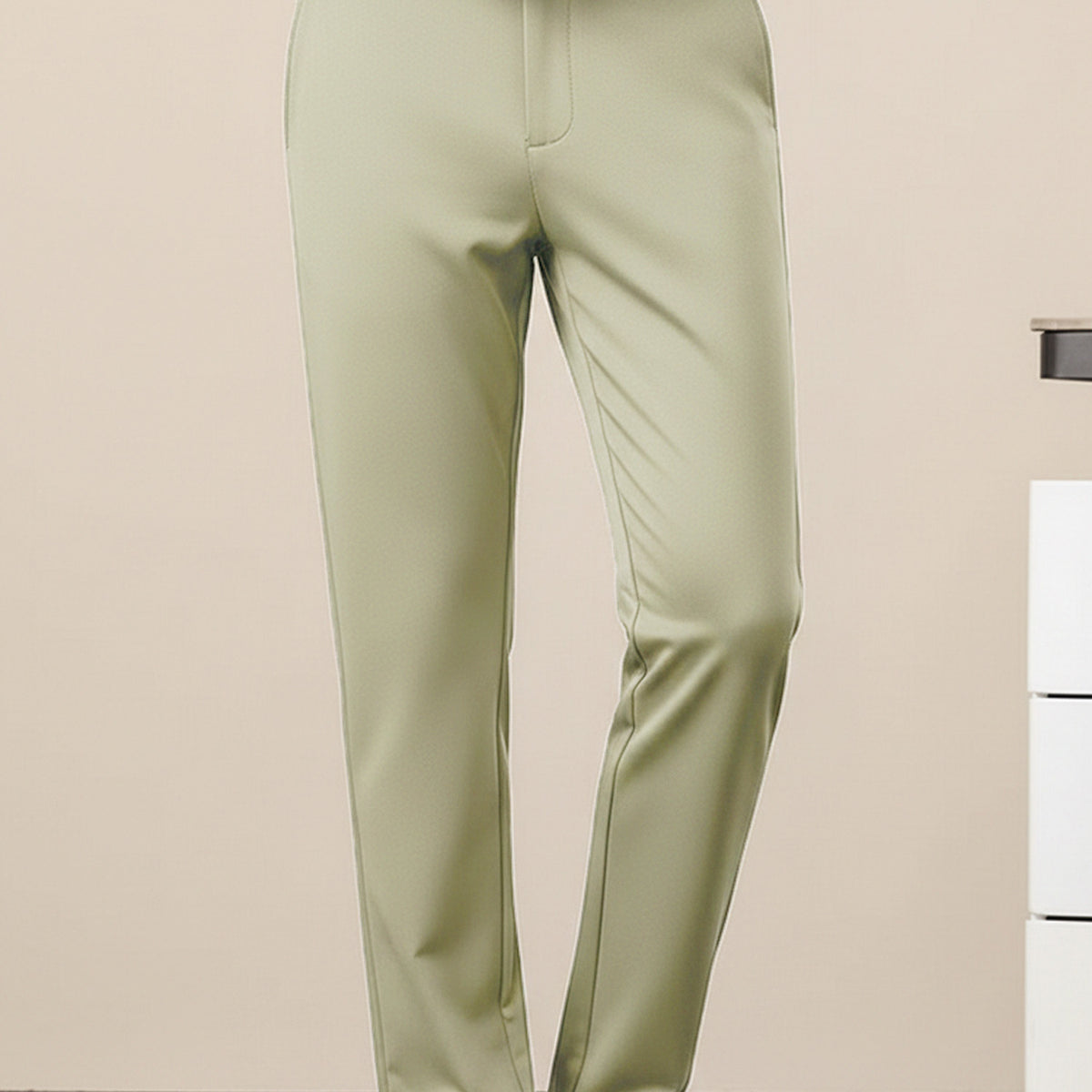 Turbo Axis Intelli-Drape Refined Fit Twil Cotton Pent In Light Sage