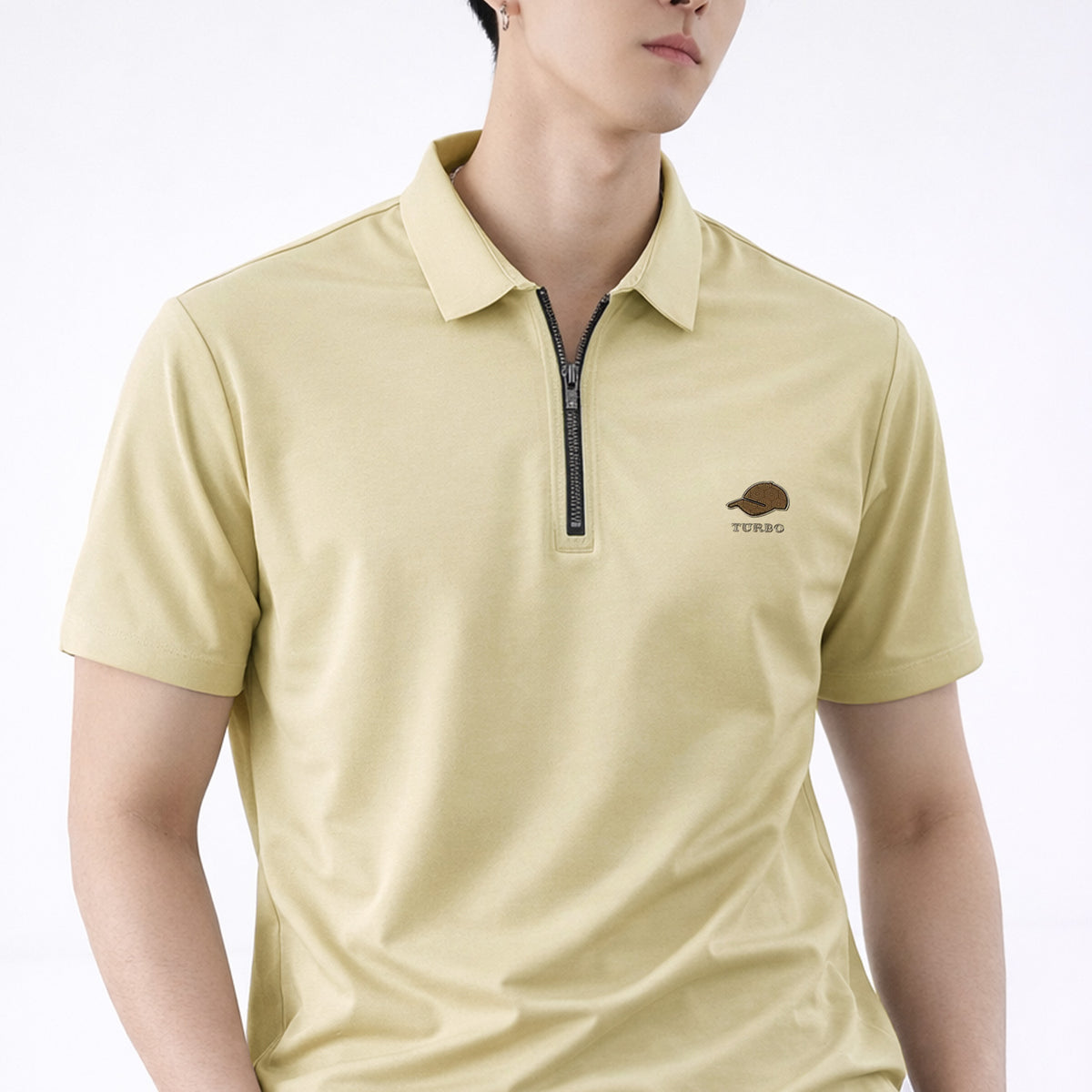 Turbo Embroidered Emblem Polo T-Shirt
