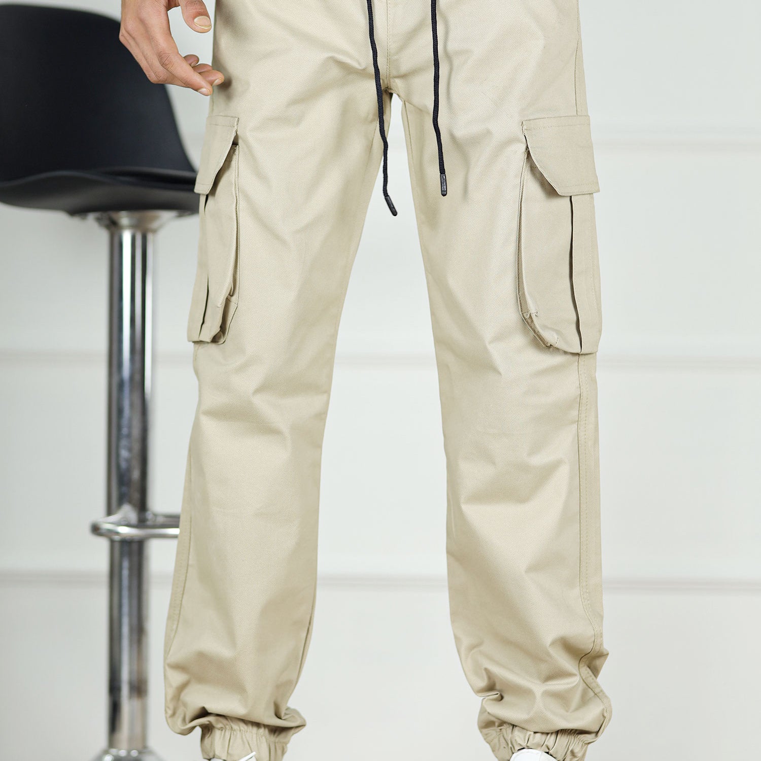 Turbo DrawString Pockets Cotton Loose Bottom Trouser