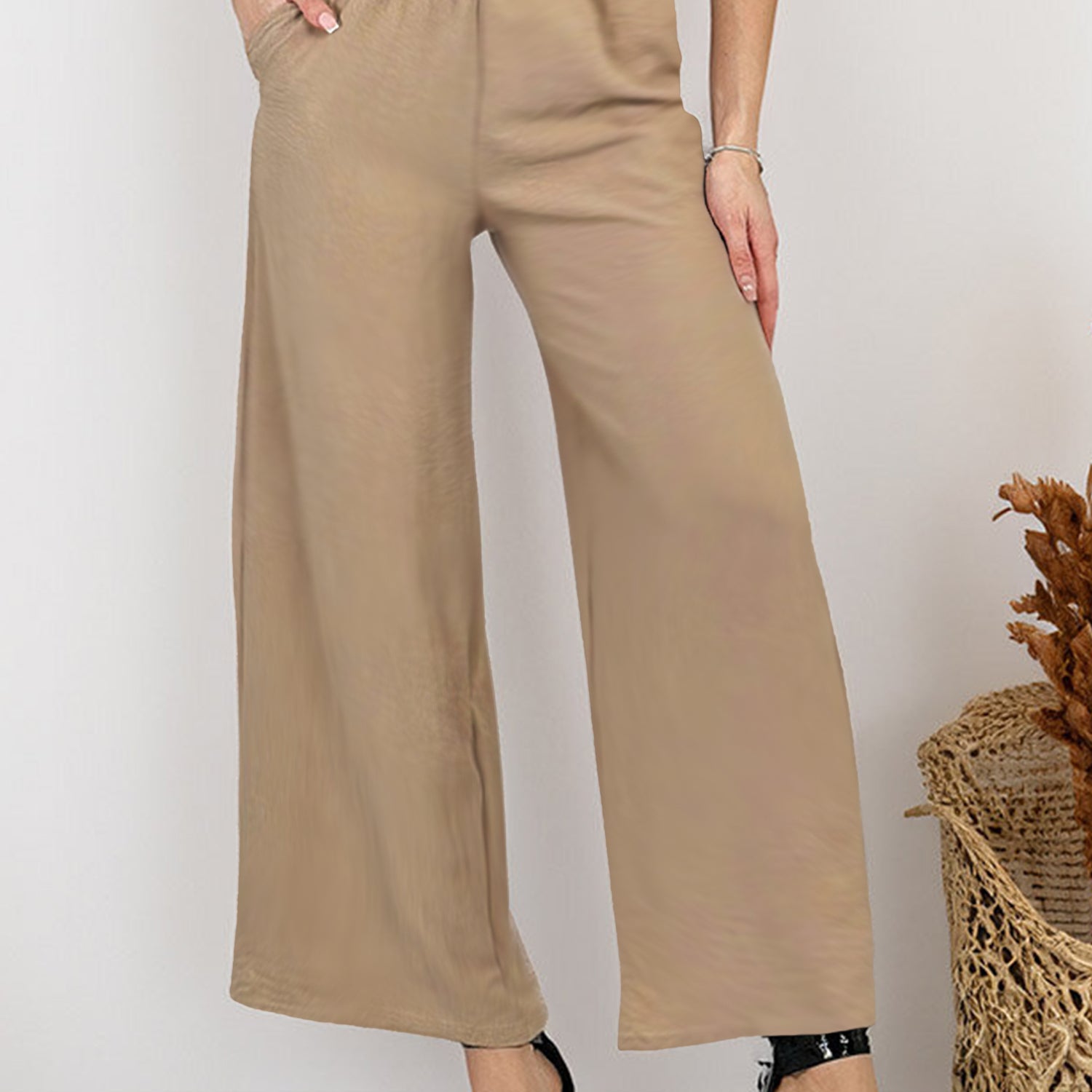 Trendy Button Threadz Belted Comfy Flapper Trouser - Women