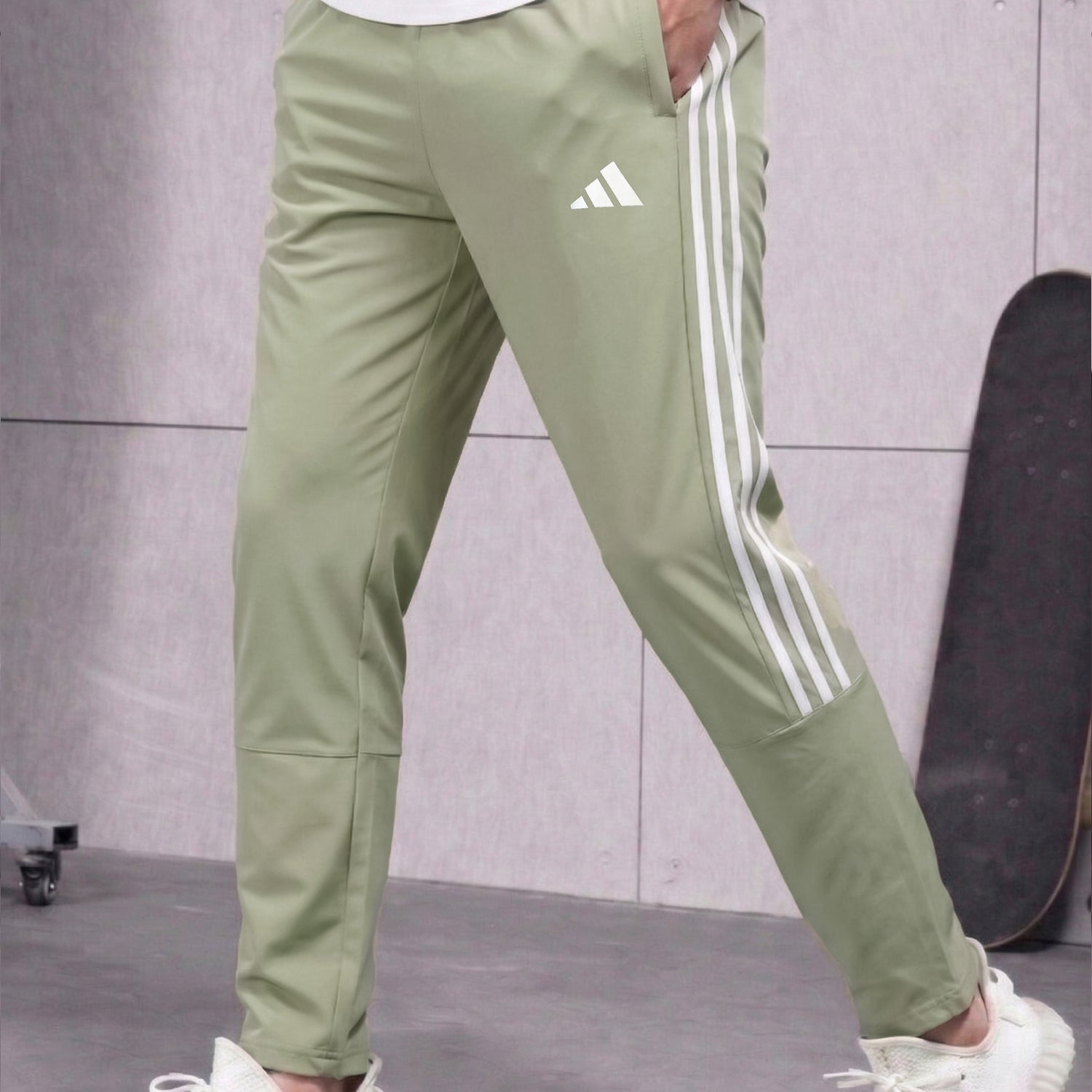 Adds Side Half 3 Strips Dry-Fit Trouser In Light Skin