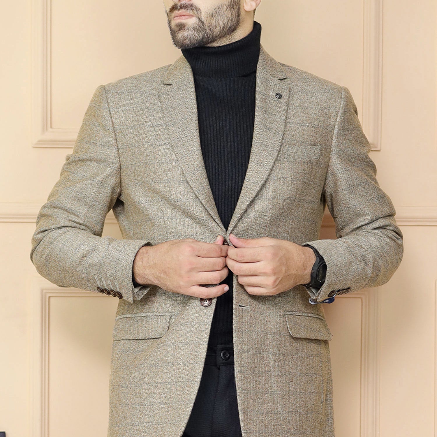 Classic Rich Self Lining Pattern Men Blazer