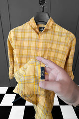 Turbo FearLess Checked Long Sleeve Cotton Casual Shirt